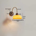 LED Wall Sconce Pull Chain Switch Modern Stair Lights Glass Wood