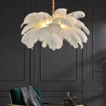 Nordic Feather LED Pendant Lamp - Luxe Home Decor & Indoor Lighting