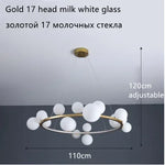 Glass Ball LED Chandelier: Modern Nordic Style for Living, Dining, Kitchen, Study