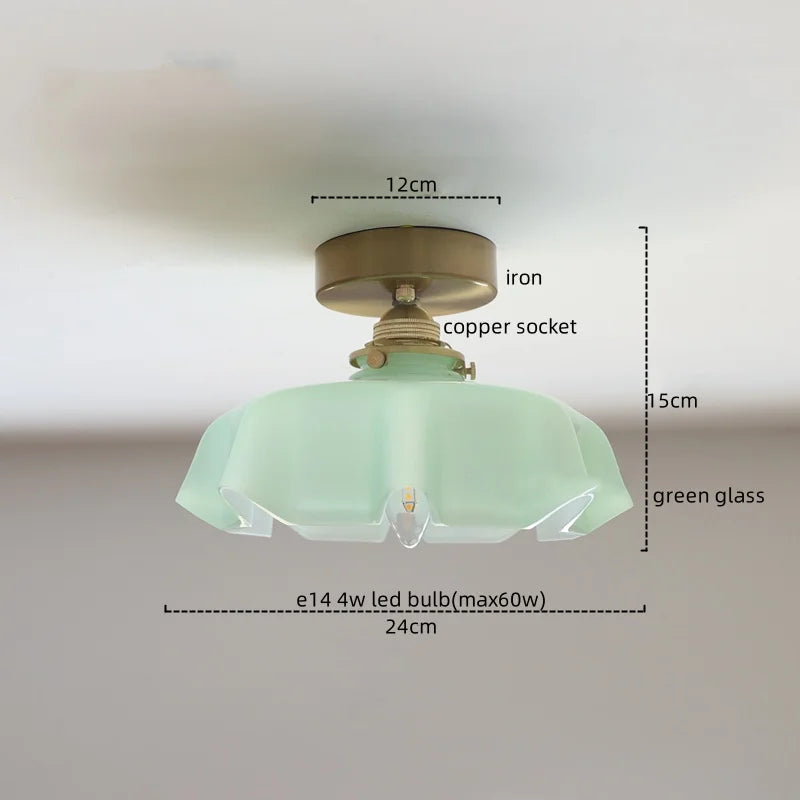 Yellow Glass LED Pendant Light: Modern Nordic Hanging Lamp for Dining Room & Kitchen