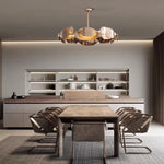 Modern Metal Ceiling Chandelier: Minimalist Design, Retro Style, LED Lights for Living Room