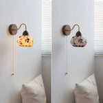 Shell Glass LED Wall Light Tiffany Style Bedside Lamp