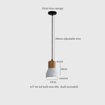 Cement LED Pendant Lamp Industrial Decor Bedroom Living Room Bar Cafe