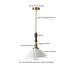 Ceramic Wood LED Pendant Light Fixtures for Bar, Bedroom, Living Room