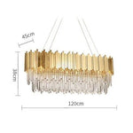 Crystal Oval LED Chandelier Lighting for Dinning Room