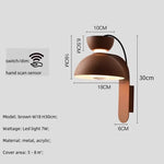 Nordic Hand Scan Sensor LED Wall Scones, Modern Metal Luminarias for Indoor Lighting