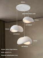 Nordic Loft LED Pendant Lights White Chandelier for Dining Room Decor Luminarias