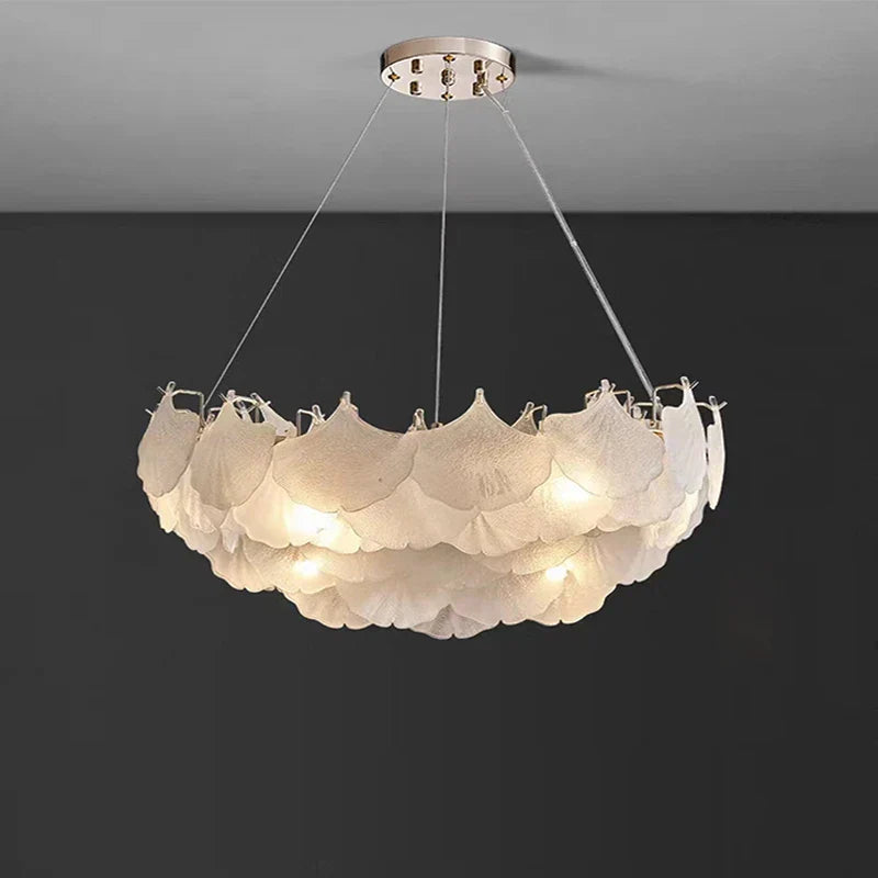 Maple Glass Chandelier Pendant Light Fixture for Living Room Bedroom