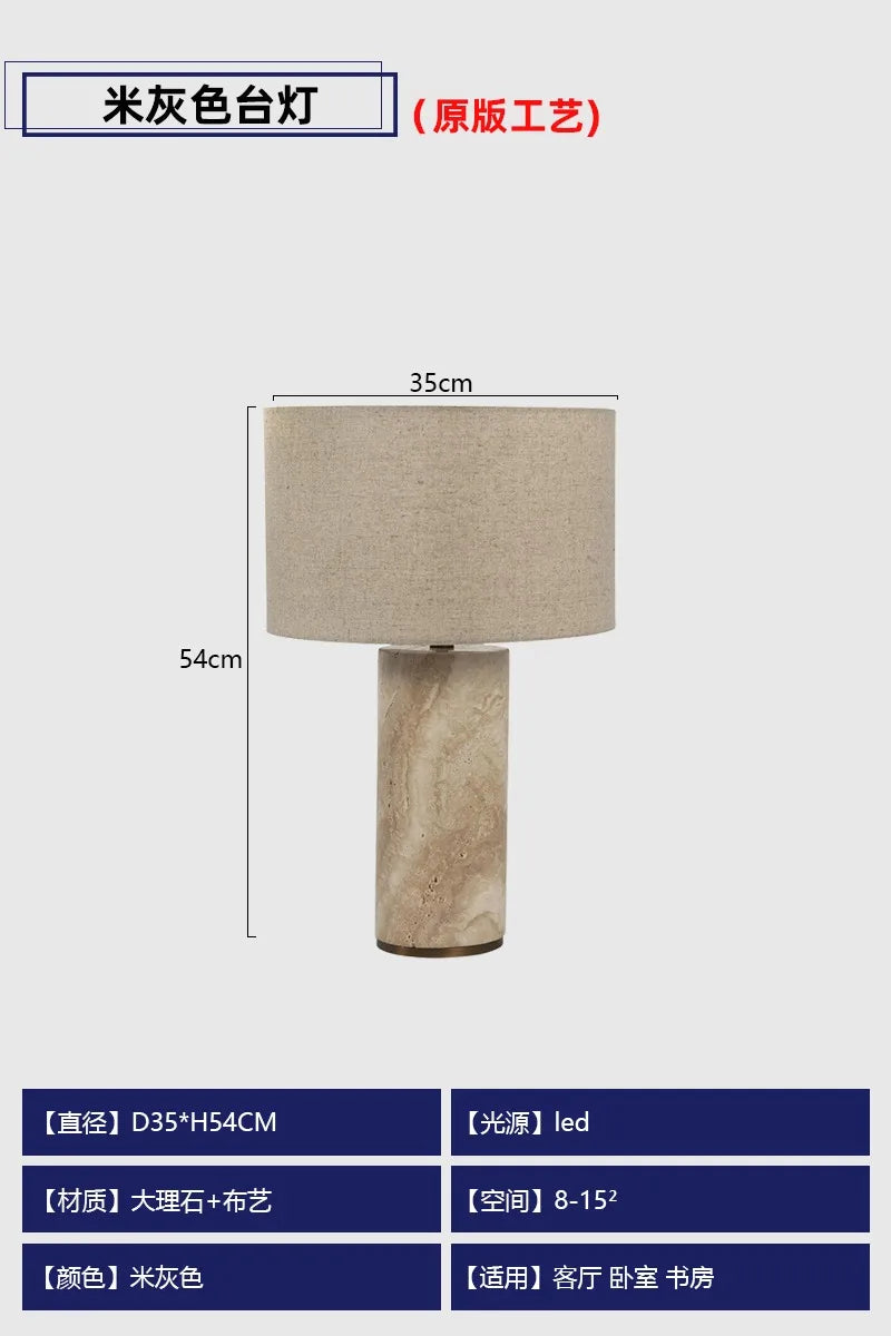 Marble Table Lamp LED E27 Modern Nordic Minimalist Design