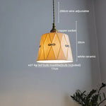 LED Copper Ceramic Pendant Lamp Modern Style Chandelier for Living Dining Bedroom