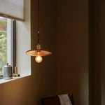 Afralia™ Nordic Glass Copper Pendant Light - LED Hanging Fixture for Bar, Loft, Bedroom, Kitchen