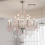 Blue Crystal Chandelier: Luxury E14 Pendant Lights for Living Room and Bedroom