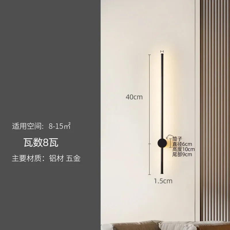 LED Strip Wall Lamp for Creative Staircase Aisle Background Wall Lighting