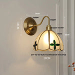 Glass Brass Wall Sconce LED Light Fixture for Dining Living Room Bathroom Mirror