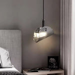 Smoky Gray Glass Chandelier LED Pendant Light for Luxe Dining Room