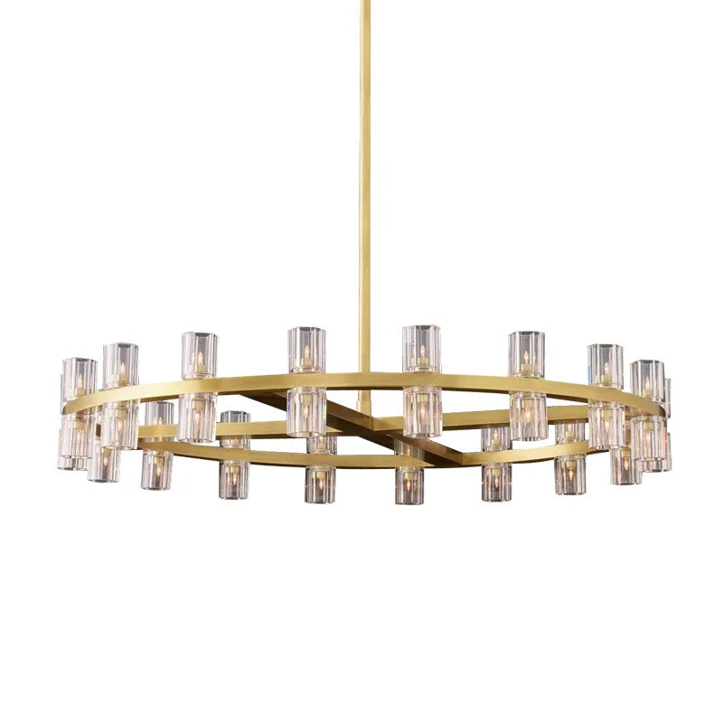 Crystal Black Gold Luxury LED Hanging Pendant Light for Living Room