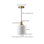Ceramic LED Pendant Light: Modern Brass Hanging Lamp for Home Decor