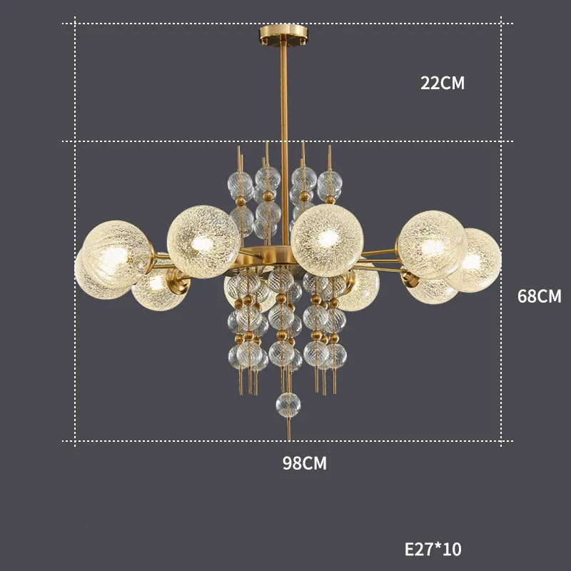 Gold Chrome Bubble Ceiling Chandelier: 2025 Trend Hanging Lamps for Living Room