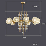 Gold Chrome Bubble Ceiling Chandelier: 2025 Trend Hanging Lamps for Living Room