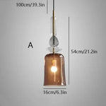 Scandinavian Macaron Stained Glass Chandelier with E27 Bulb