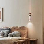 Stone Cylinder LED Pendant Lights for Dining Living Room Kitchen Cafe Loft Decor