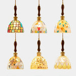 Colorful Glass Shell LED Pendant Lamp for Living & Dining Room