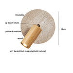 Wabi Sabi LED Wall Sconce, Pull Chain, Rotate Wood Mirror Light