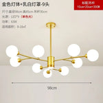Nordic Glass Ball LED Ceiling Chandelier for Home Decor Fixture