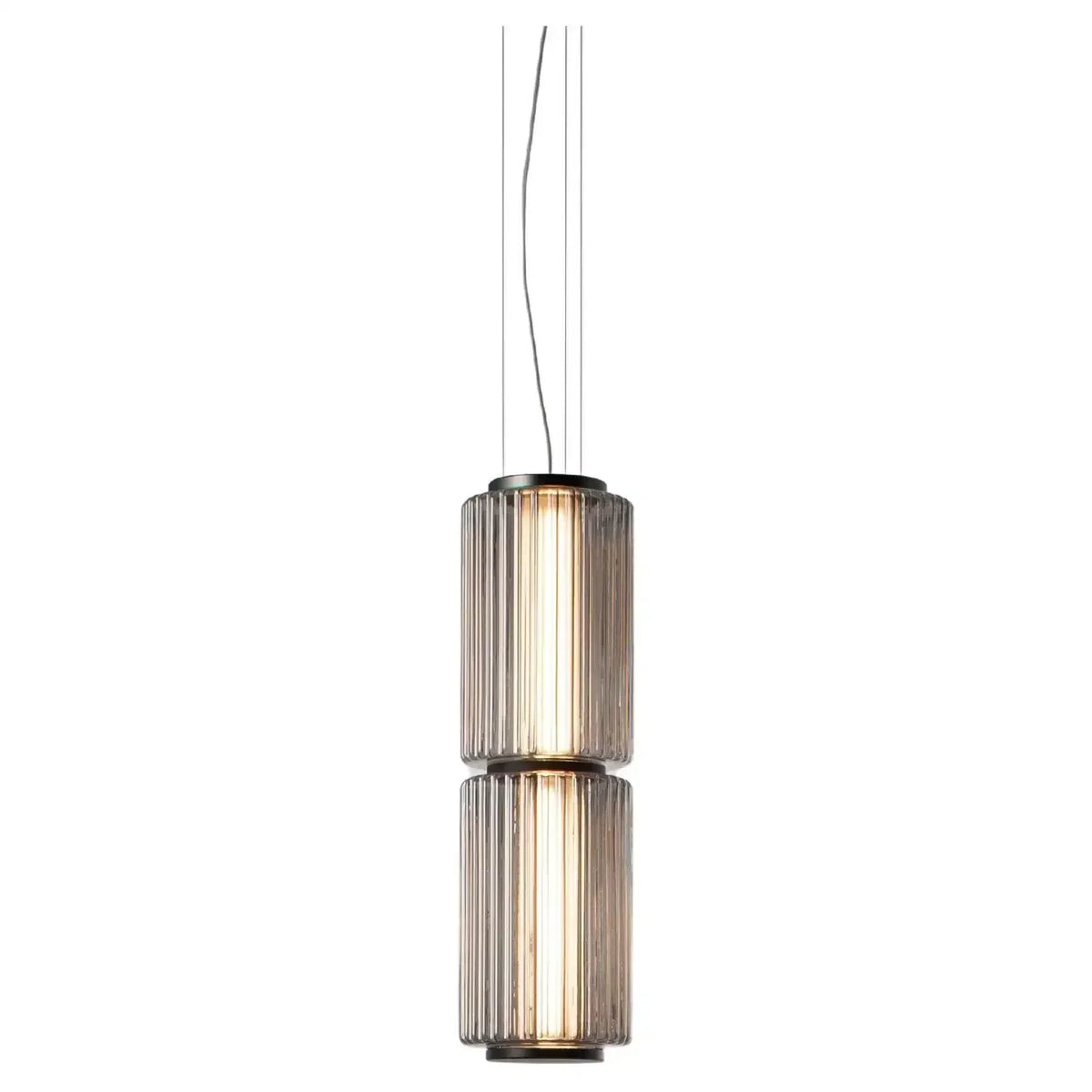 Modern Glass Cylinder LED Pendant Lights for Living Room & Dining Area