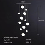 Glass Ball LED Pendant Lights for Home Decor, Living/Dining Room, Bar, & Stairs