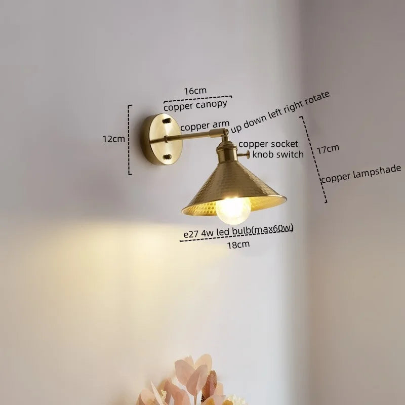 Copper LED Wall Light for Modern Spaces.