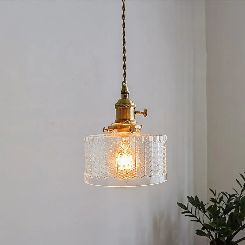 Green Glass LED Pendant Lamp for Modern Home Decor and Lighting Fixtures