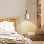 Travertine LED Hanging Lamp for Bedroom Living Room Bar | Japanese Wabi Sabi Pendant Lighting