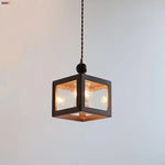 Nordic LED Pendant Lights Walnut Wood Glass Kitchen Hanging Lamp