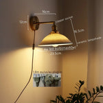 Ceramic Copper LED Wall Lamp for Bedroom Bedside Mirror Light