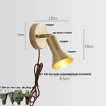 Copper Wall Light with Pull Chain Switch, Modern Nordic Design