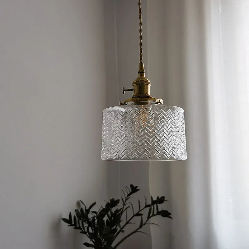 Green Glass Pendant Light Chandelier - Nordic LED Hanging Lamp for Home Decor