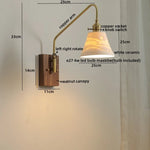 Copper Ceramic LED Wall Lamps Modern Style for Bedroom Living Room Bar