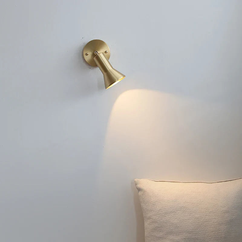 Nordic Copper LED Wall Lights Up Down Rotate Modern Stair Fixture