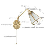 Afralia™ Nordic Glass LED Wall Lamp Mirror Loft Stairs Living Room Bedside Night Light