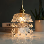 Nordic LED Crystal Glass Copper Pendant Light Fixture for Living Room
