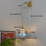 Glass Brass LED Wall Sconce Vintage Vanity Light Wandlamp