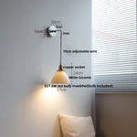 Ceramic LED Wall Sconce Pull Chain Switch Mirror Light Fixture