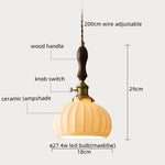 Ceramic Copper Chandelier LED Pendant Light Modern Hanging Lamp for Home Decor