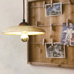 Afralia™ Yellow Travertine LED Pendant Light: Cafe Bar Bedroom Japanese Hanging Lamp