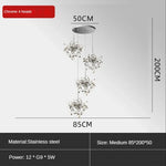 Scandinavia Leaf Chandelier Pendant Lamp Kitchen Living Room Decor Lighting