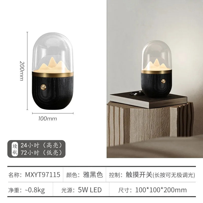 Solid Wood Touch Desk Lamp for Bedroom and Living Room