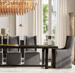 Chiara Smoke Glass Tiered Chandelier - Modern Large Rectangular Hanging Lights