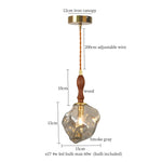 Cracked Glass LED Pendant Light for Cafe Bar Kitchen Living Room