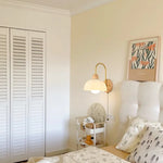 Glass Wood LED Wall Lights Decor for Bedroom Living Room Coffee Mirror Bedside Lamp